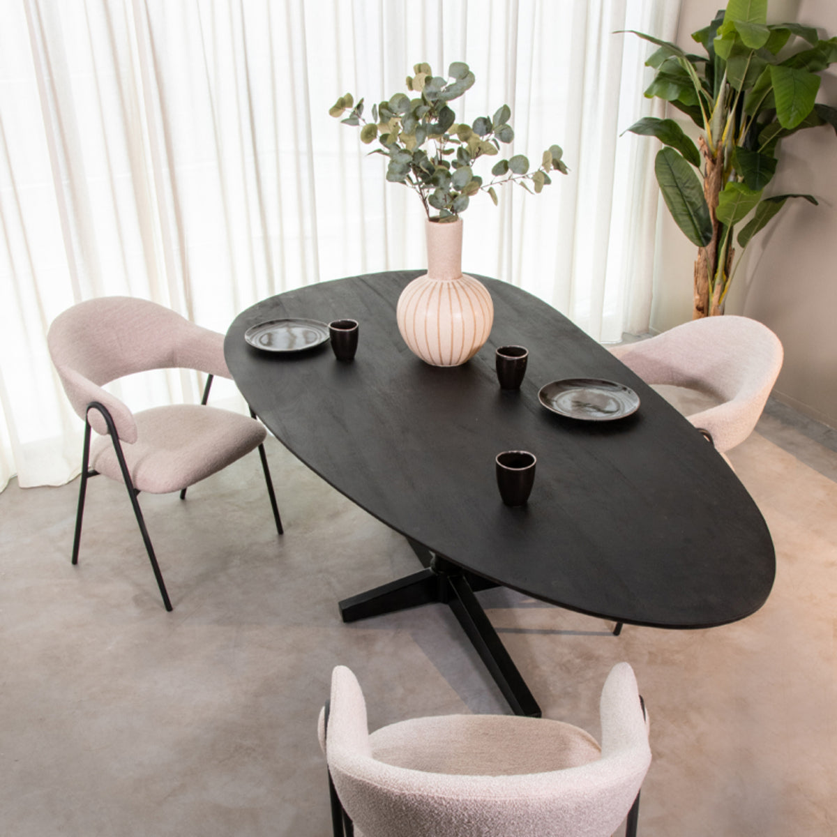 LABEL51 Eetkamertafel Rosie – Mangohout – 220x100 cm – Robuust & Stijlvol